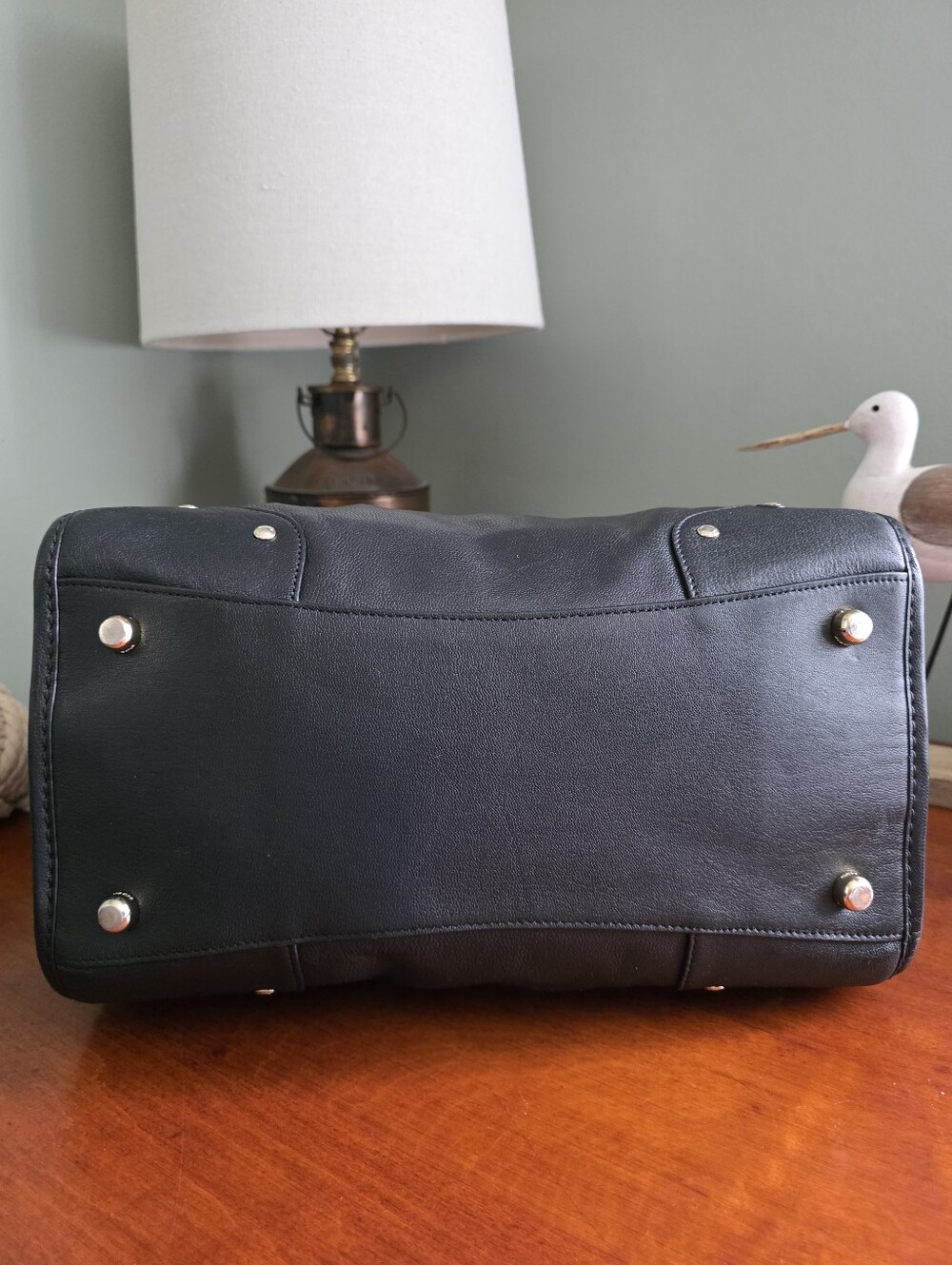 Coach F33689 Rhyder Black Leather Satchel Doctor Bag Crossbody Y2K - Picture 8 of 16